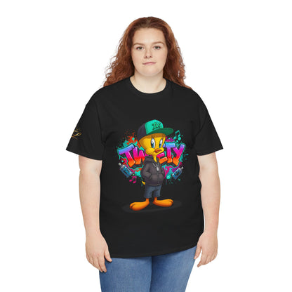 Hip-Hop Tweety Cartoon T-Shirt — Graffiti Streetwear Tee