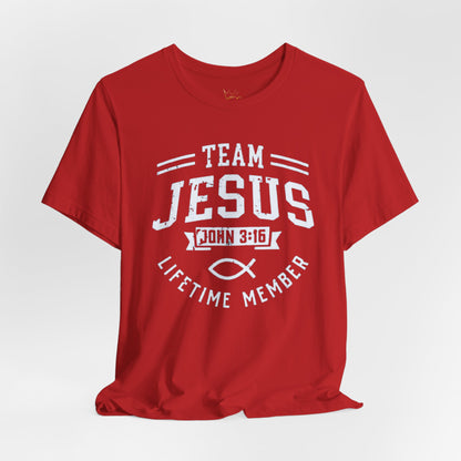 Team Jesus T‑Shirt – 'John 3:16' Lifetime Member Christian Tee