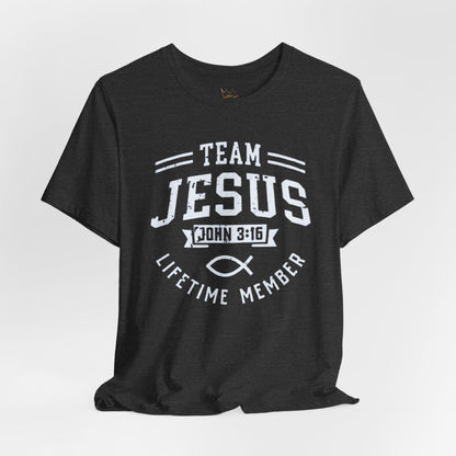 Team Jesus T‑Shirt – 'John 3:16' Lifetime Member Christian Tee