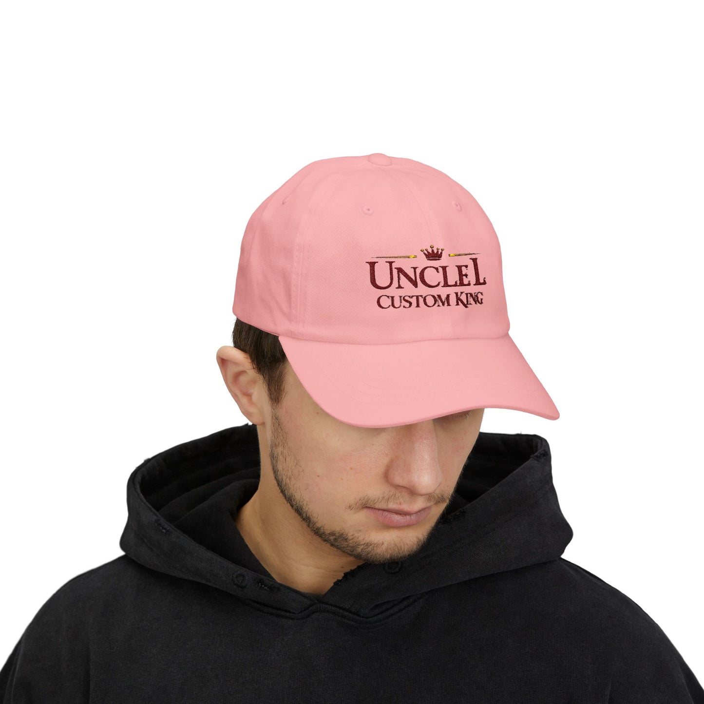 Uncle Custom King Dad Cap — Embroidered Crown Baseball Hat