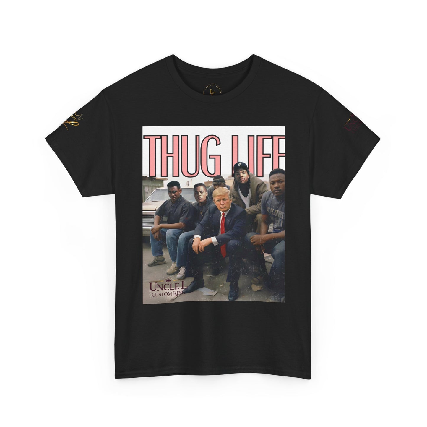 Thug Graphic Tee — Retro Crew Photo Streetwear T‑Shirt