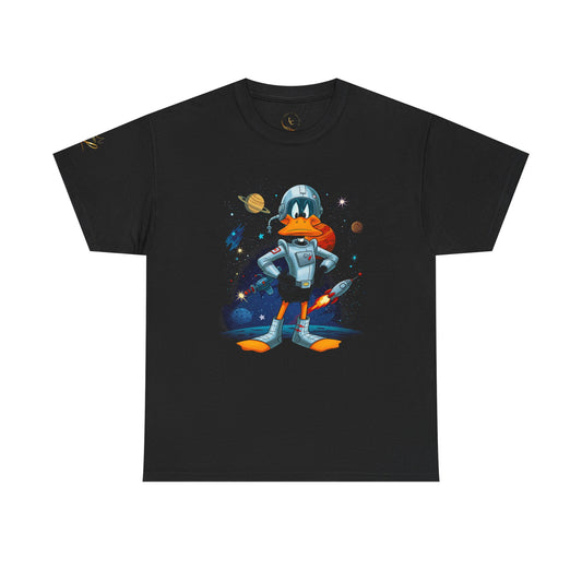 Space Daffy Duck Astronaut T-Shirt — Cute Retro Cosmic Graphic Tee