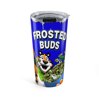 Frosted Buds 20oz Travel Tumbler — Novelty Cannabis Cereal Design