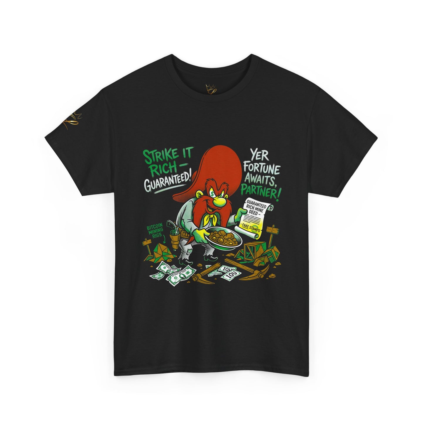 Yosemite Sam T‑Shirt — “Strike It Rich, Yer Fortune Awaits, Partner!” Graphic Tee